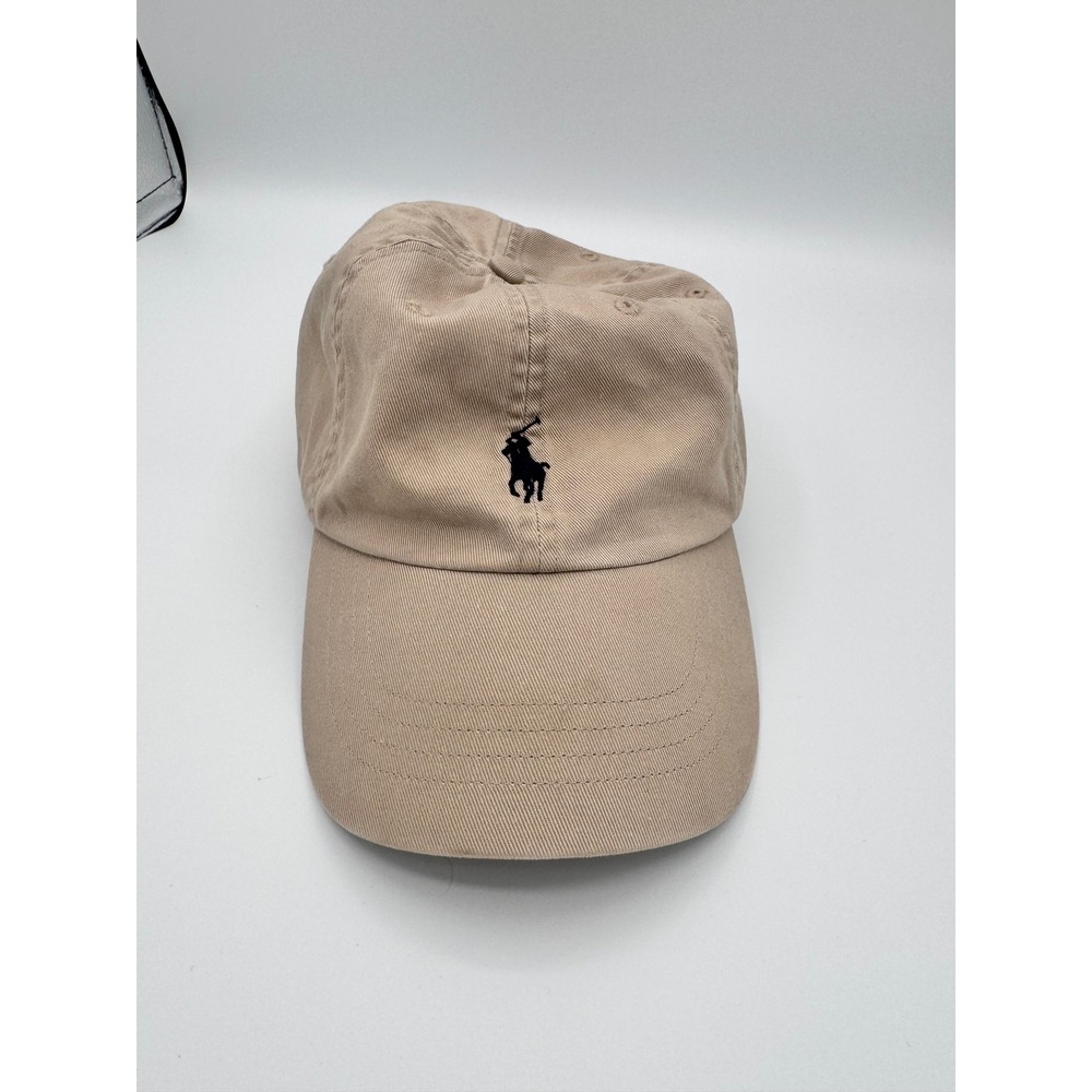 Polo Ralph Lauren Mens Tan Khaki Cotton Twill Pony Logo Baseball Cap Hat OSFM